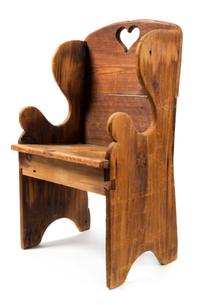 An American Carved Plain Small Bench Height 36 inches. — 19TH CENTURY