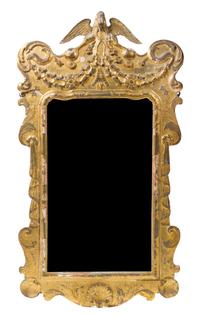 A George II Style Giltwood Mirror Height 53 x width 27 1/2 inches. — EARLY 19TH CENTURY