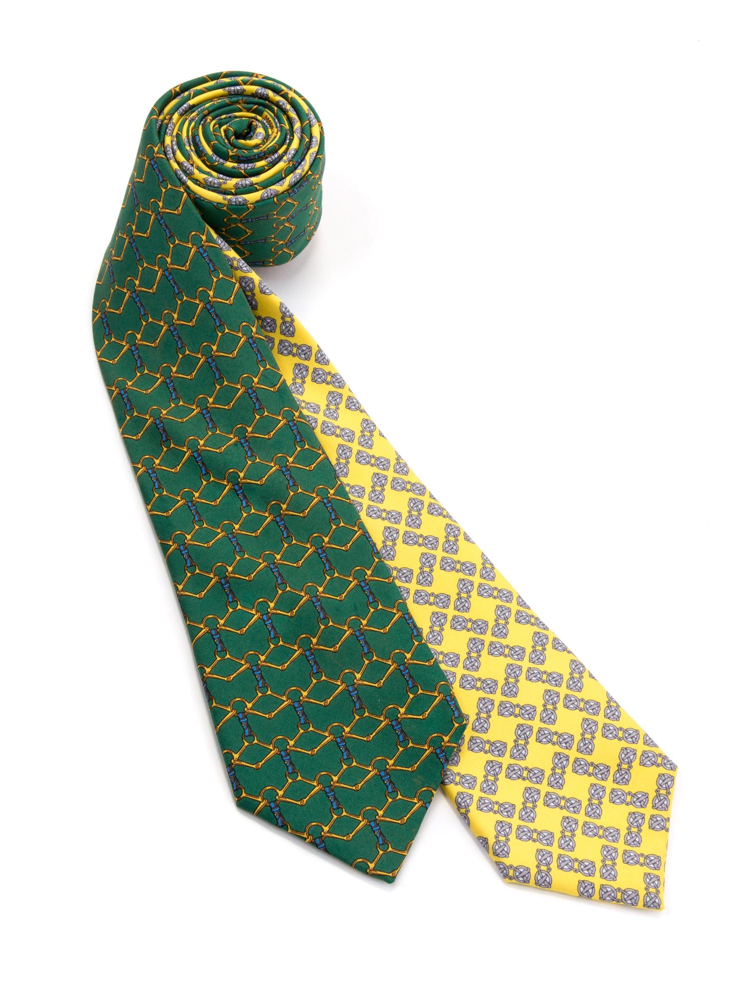 A Pair of Hermès Silk Ties,