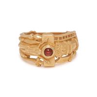 COLLECTION OF YELLOW GOLD RELIGIOUS MOTIF JEWELRY