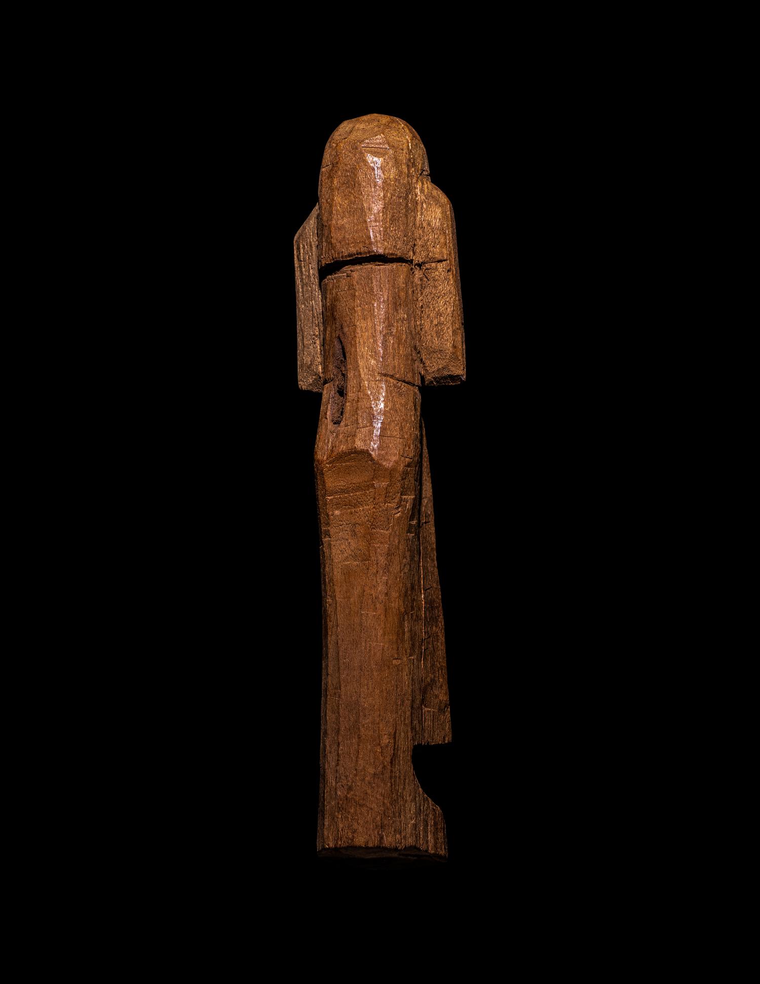 An Egyptian Wood Unfinished Ushabti