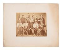 [NATIVE AMERICANS]. [SHINDLER, Antonio Zeno (1823-1899), photographer]. Photograph of Iowa chiefs, agents, and interpreters. [Washington, DC, 1869].