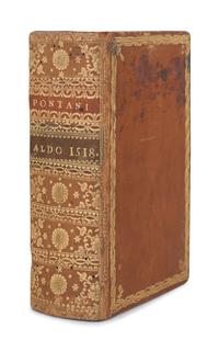PONTANUS, Johannes Jovianus (1426-1503). Opera. Venice: Aldus, 1513. 12mo. Later calf gilt, edges stained red.