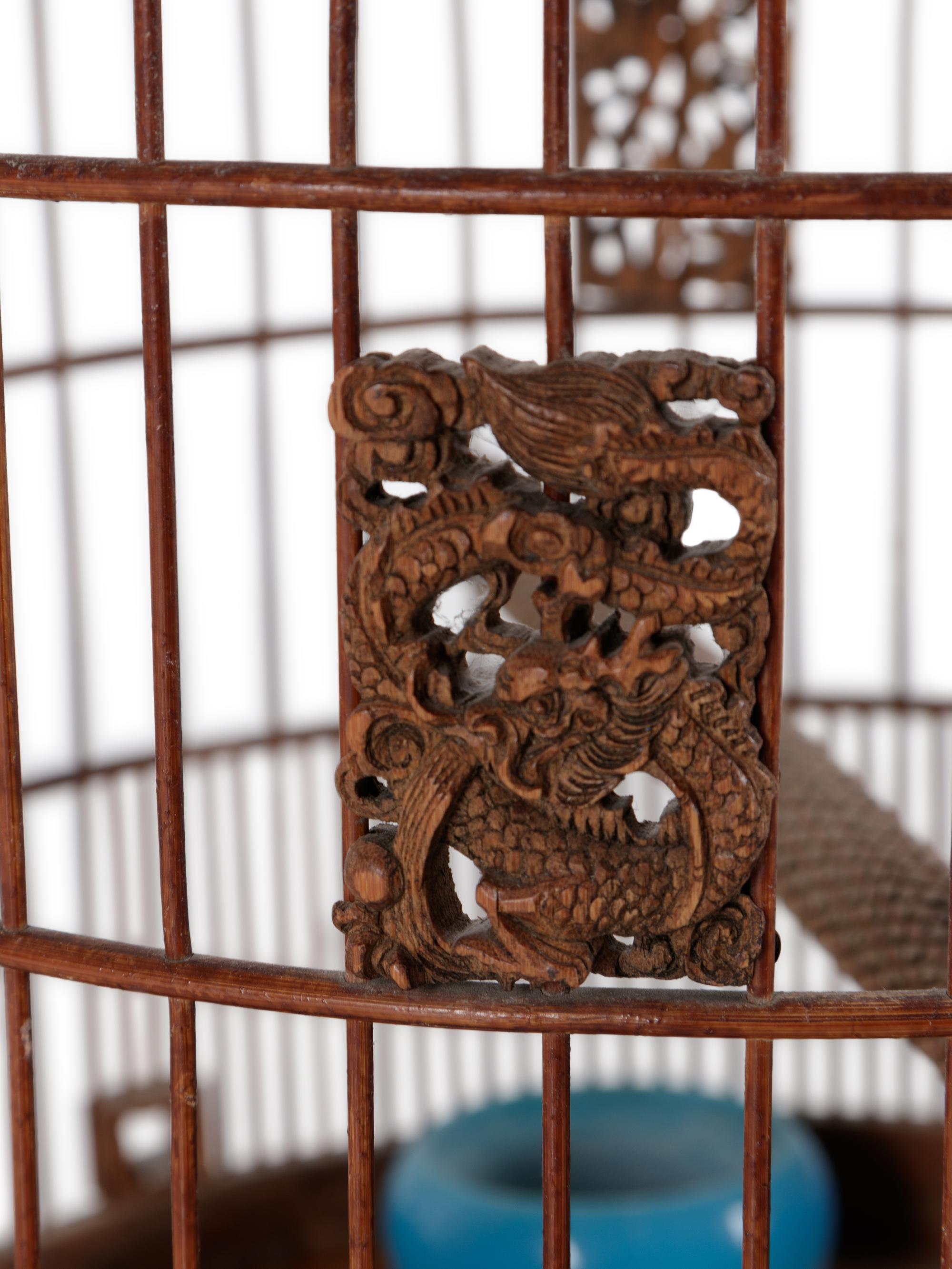 A Large Bamboo Bird Cage
