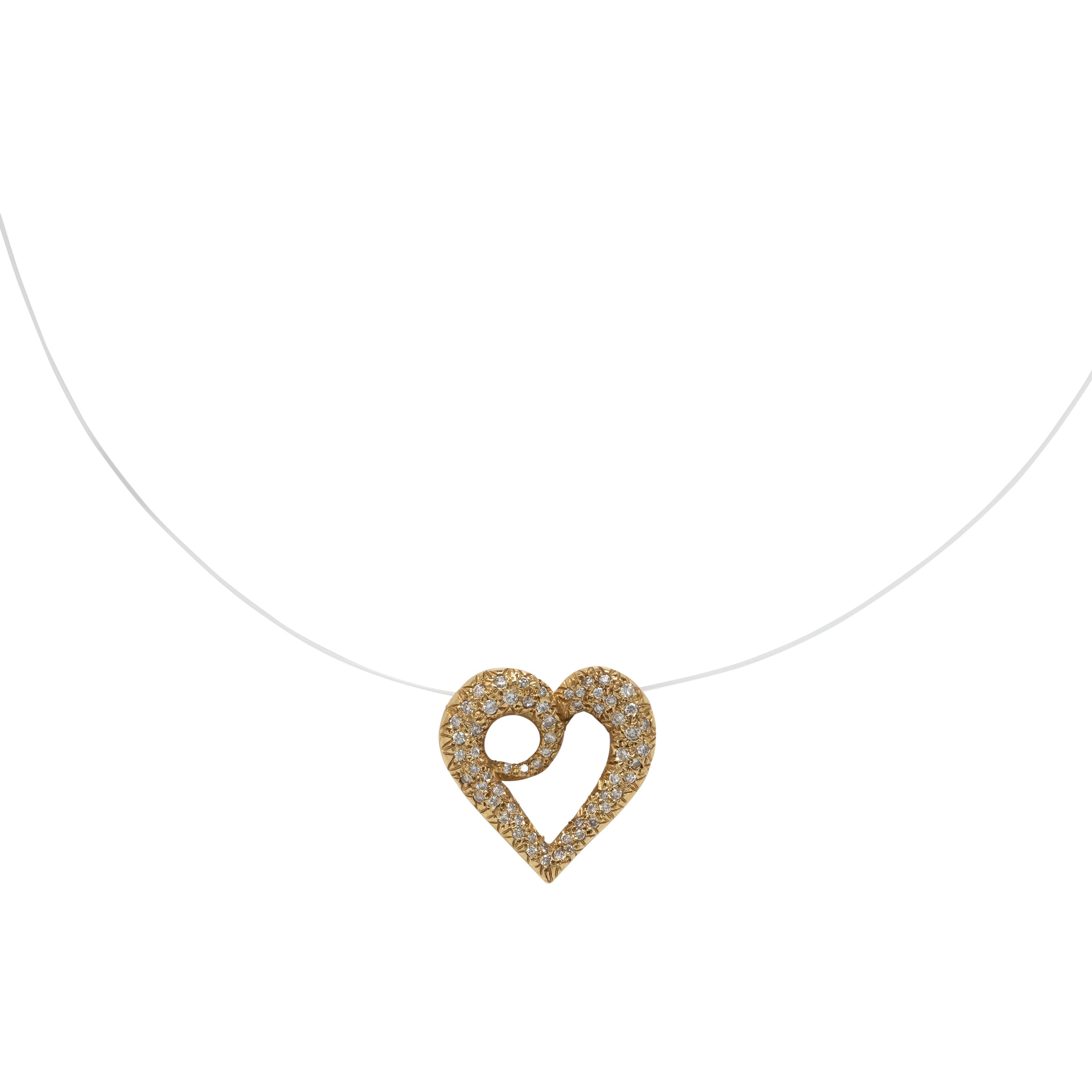 Two Diamond and Tricolor Gold Pendant Necklaces