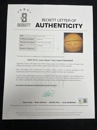 A 1958-59 St. Louis Hawks Team Signed Autograph Basketball (Beckett Authentication Services)