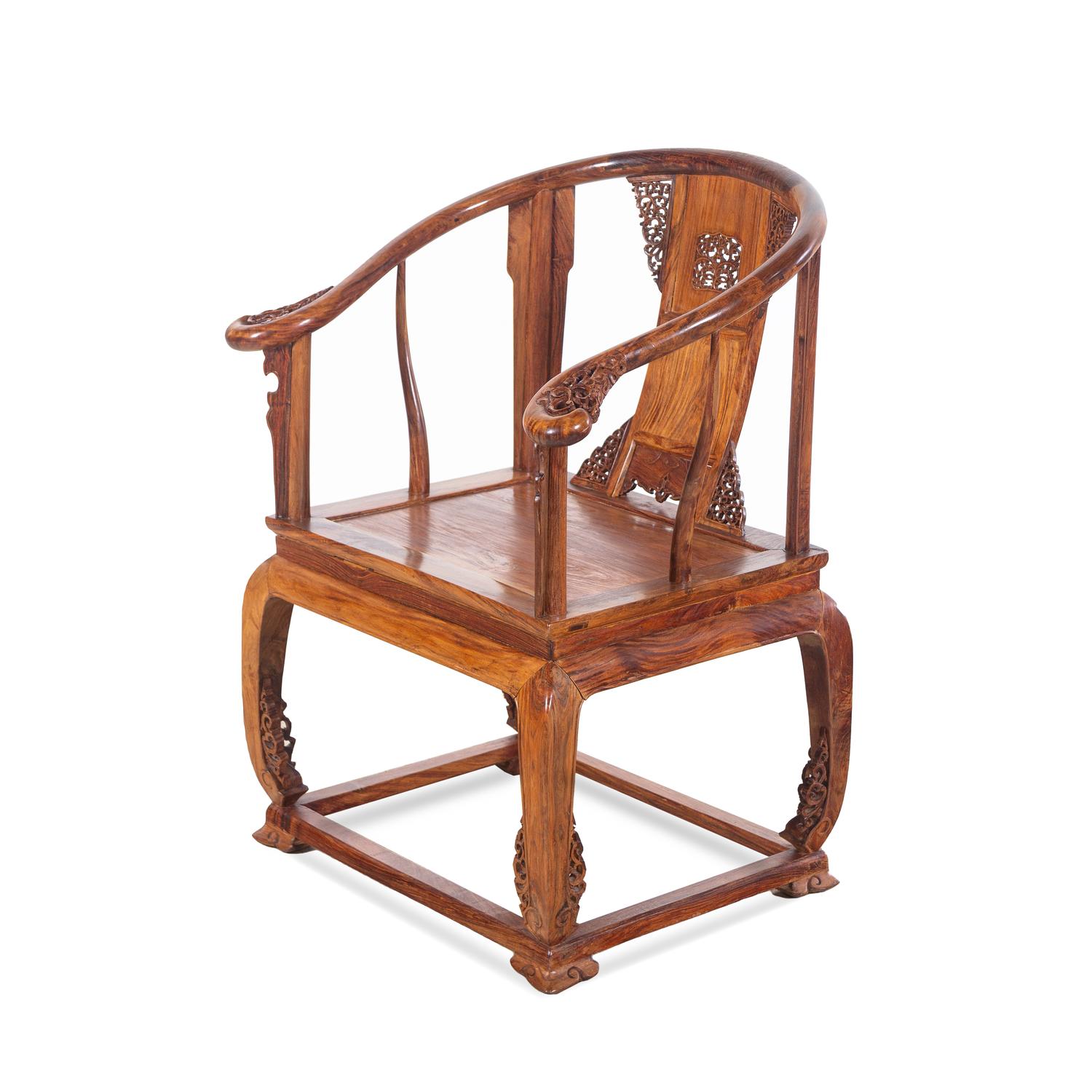 An African Huanghuali Horseshoe-Back Armchair, Quanyi