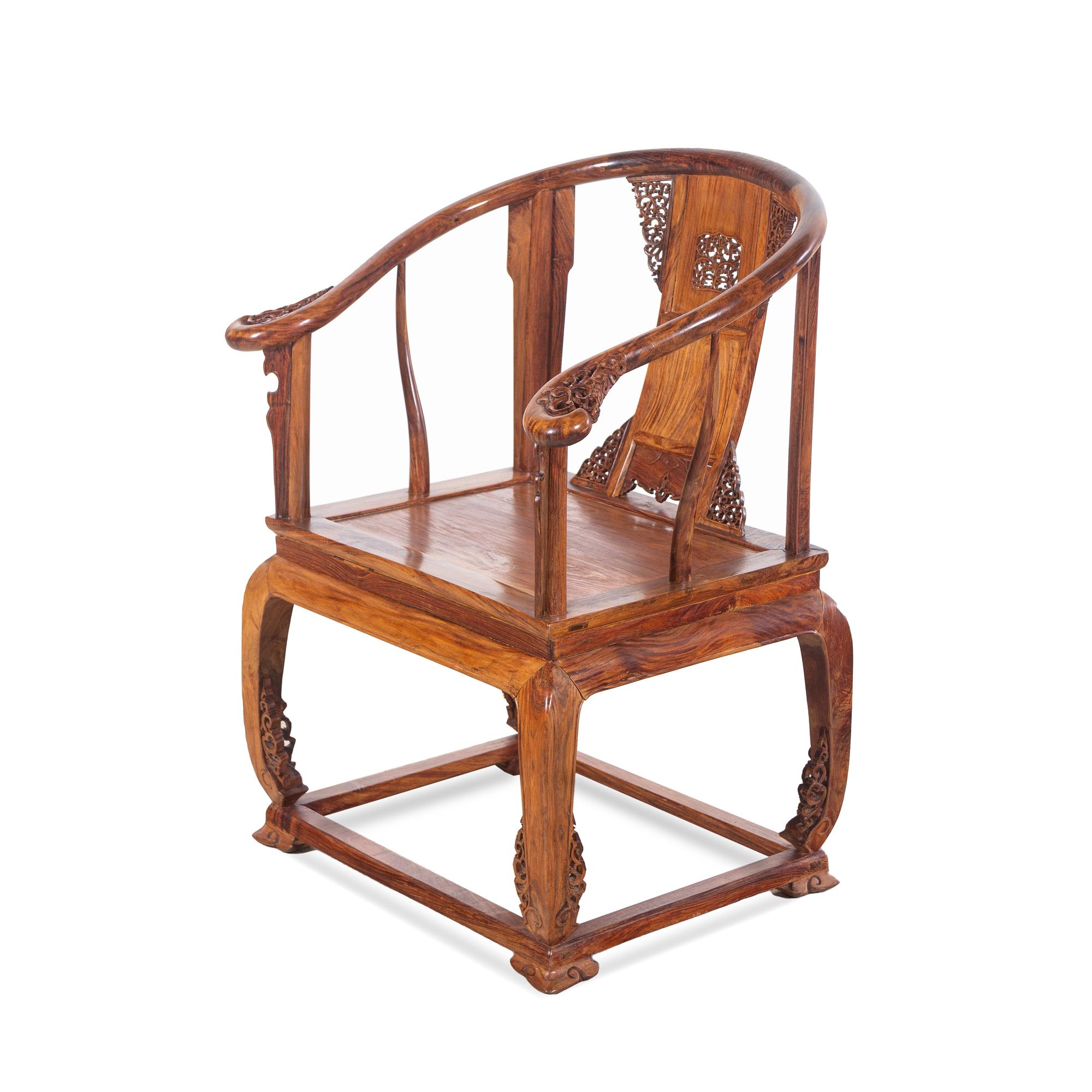 An African Huanghuali Horseshoe-Back Armchair, Quanyi