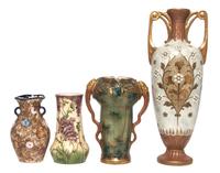 A Collection of Amphora Pottery Height of tallest 18 3/4 inches.