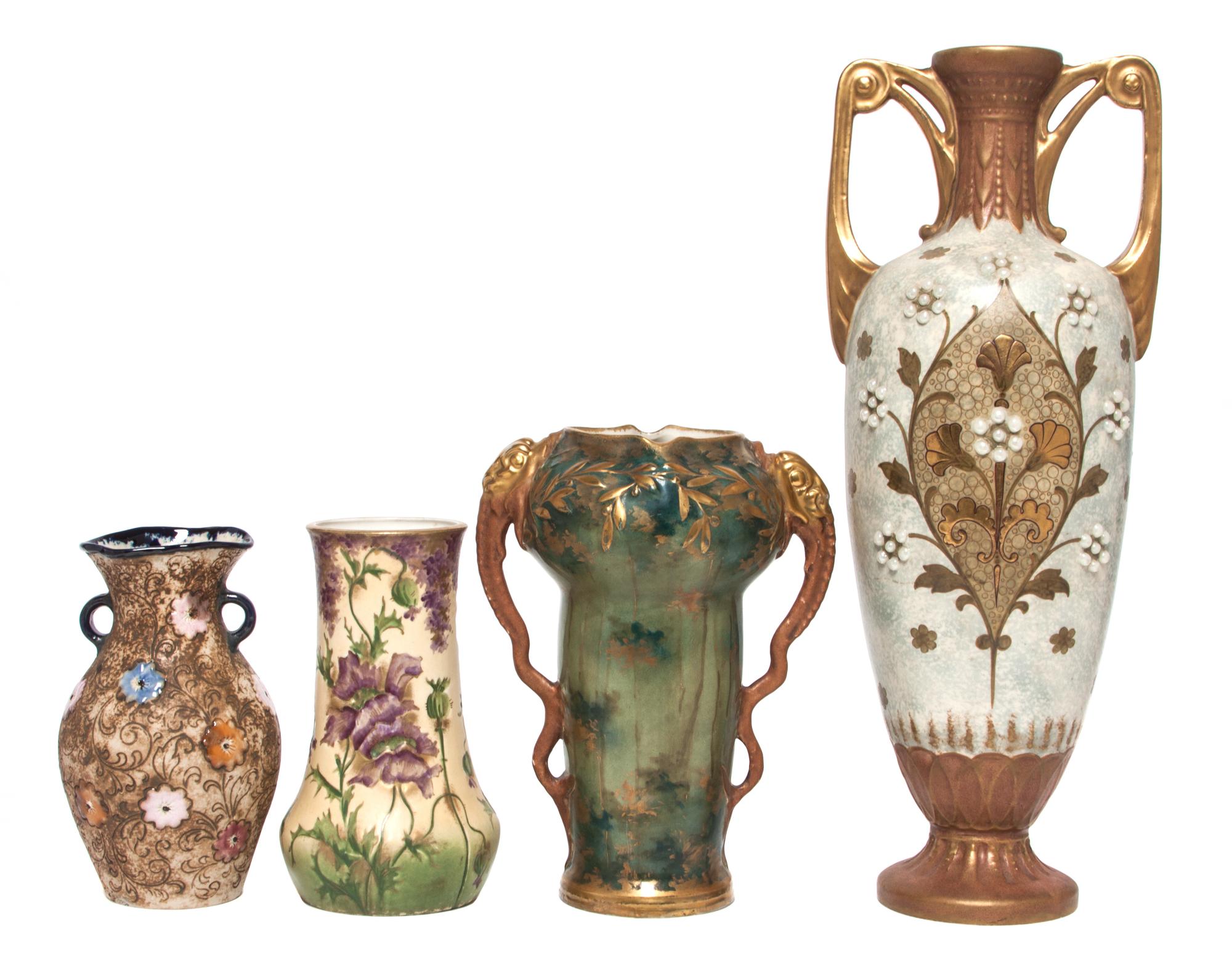 A Collection of Amphora Pottery Height of tallest 18 3/4 inches.