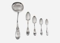 An assembled collection of sterling silver flatware, Henry Hebbard for Tiffany & Co. and Tiffany & Co., New York, NY, dates ranging 1862-1907