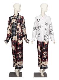 Libertine, Silk Plaid Ensemble & Painted Shirt