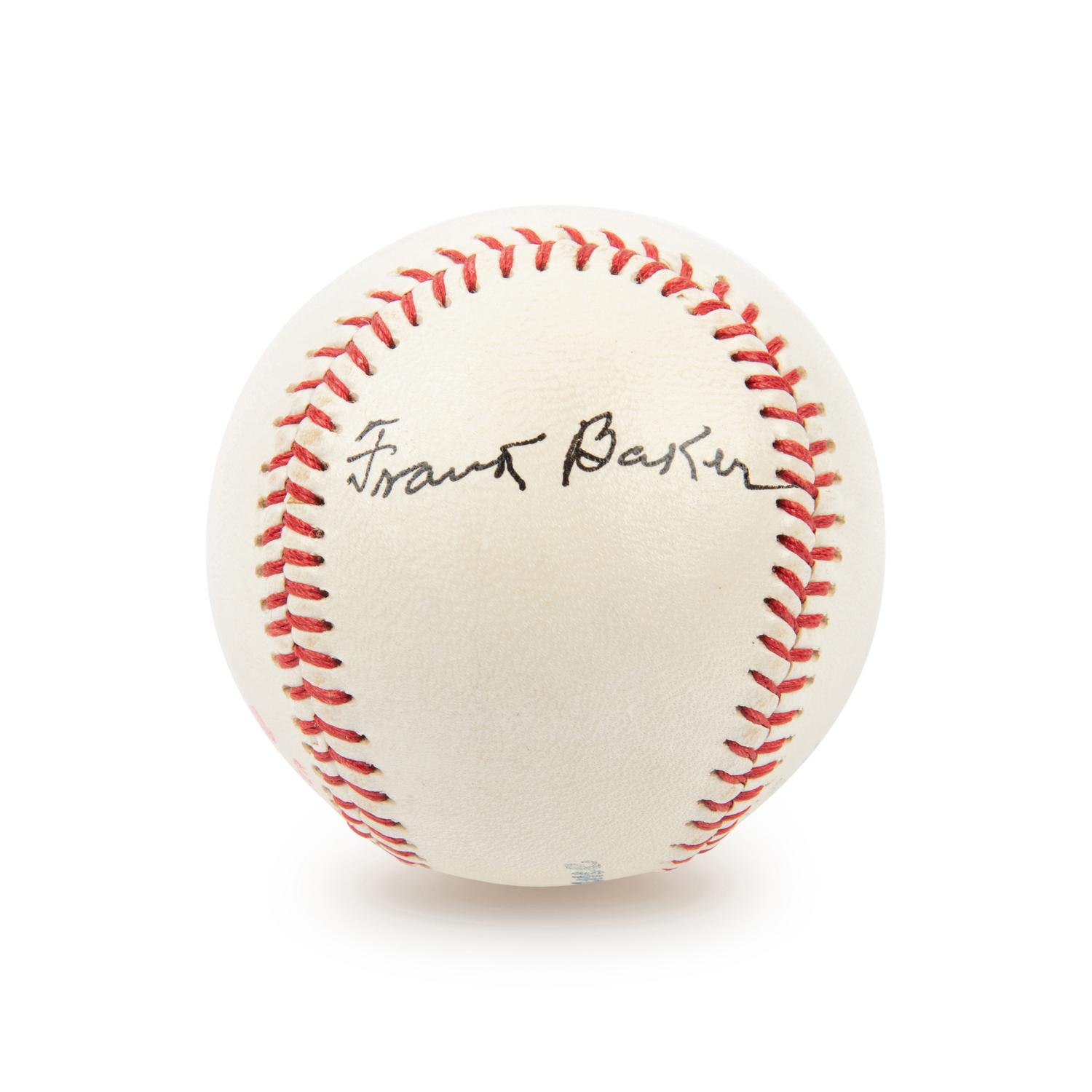 A Frank Home Run Baker Single Signed Autograph Baseball (JSA Letter)