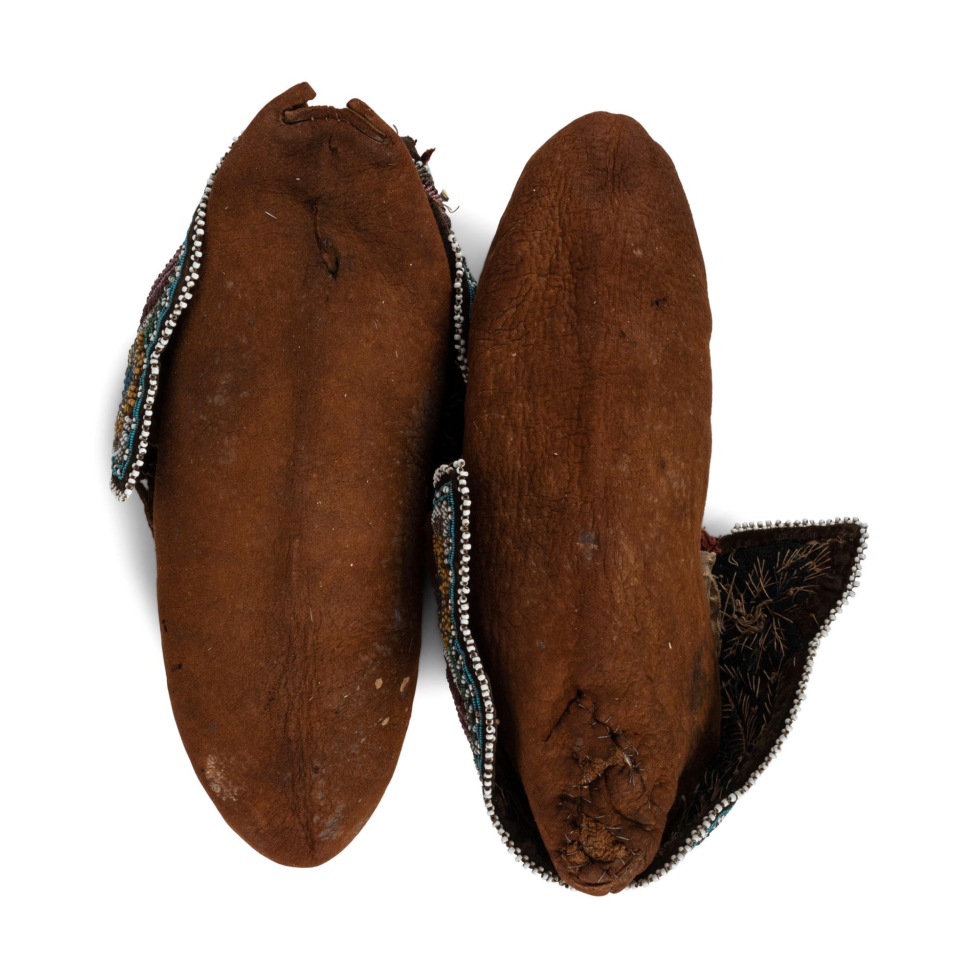 Haudenosaunee Beaded Hide Moccasins