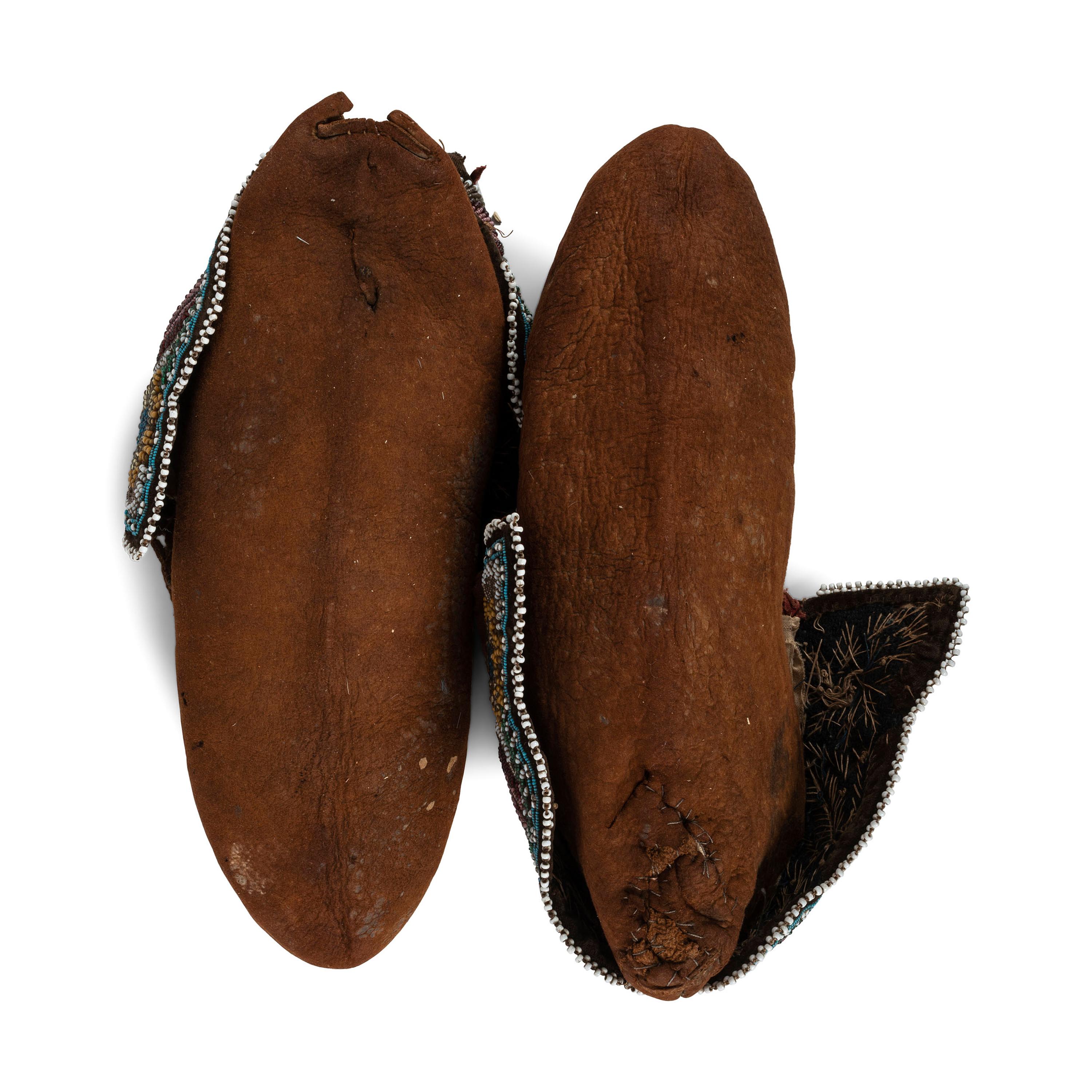 Haudenosaunee Beaded Hide Moccasins
