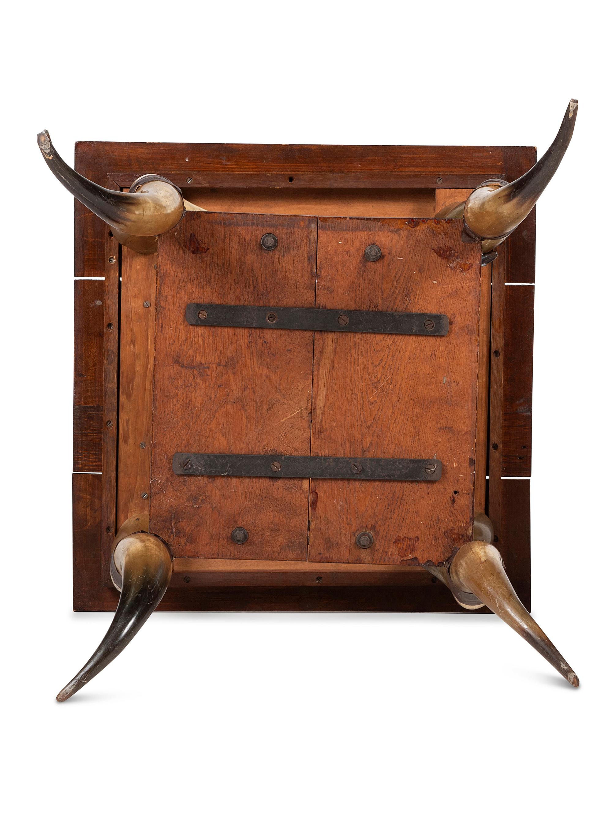 A Victorian Horn and Wood Side Table