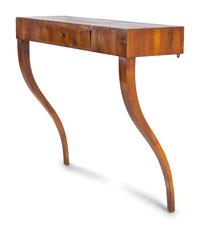 A Biedermeier Walnut Console Table