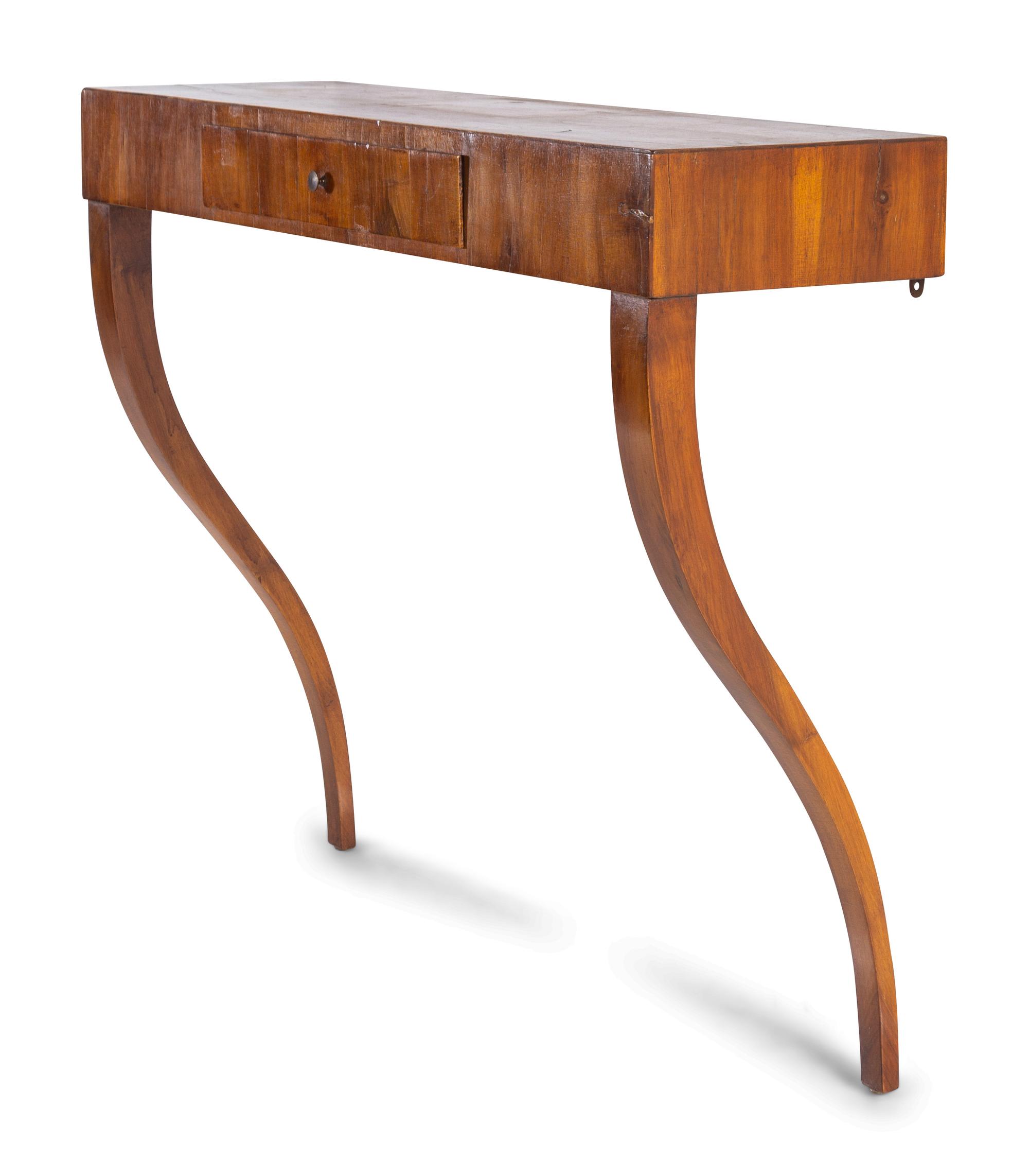 A Biedermeier Walnut Console Table
