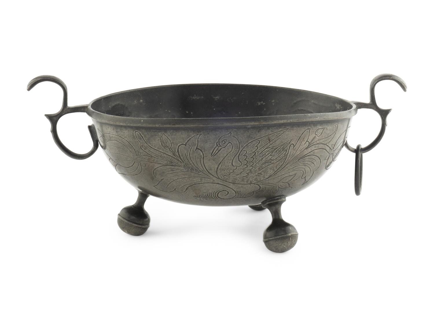 A Continental Pewter Bowl