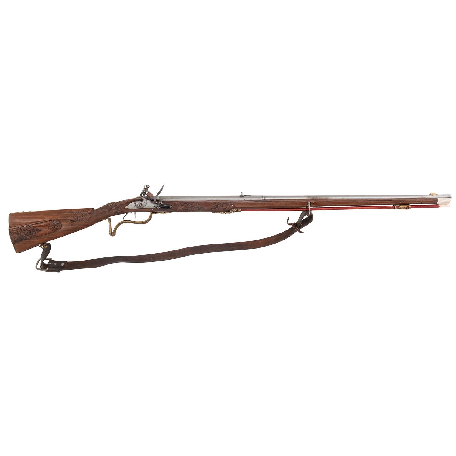 Contemporary Smoothbore Flintlock Jaeger Rifle