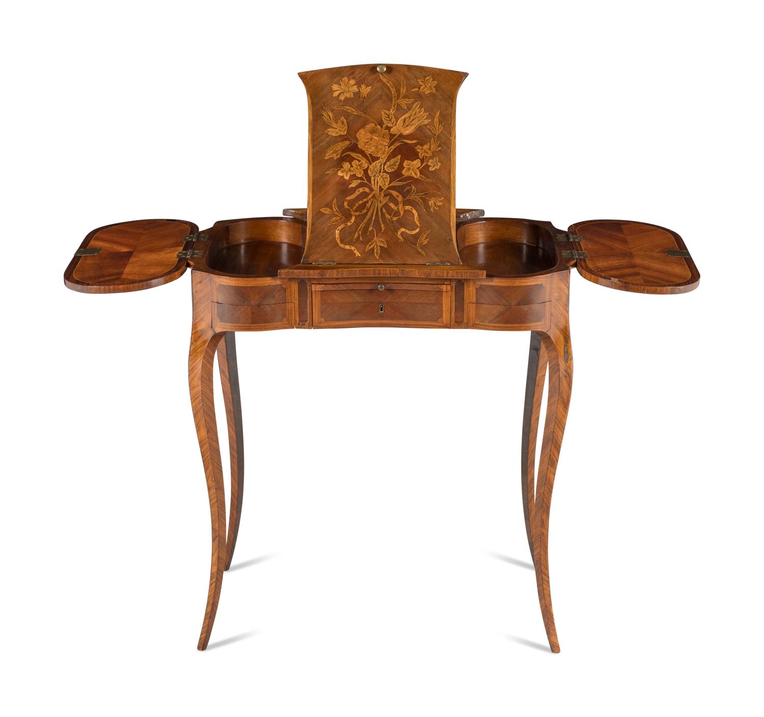 A Louis XV Style Marquetry Poudreuse