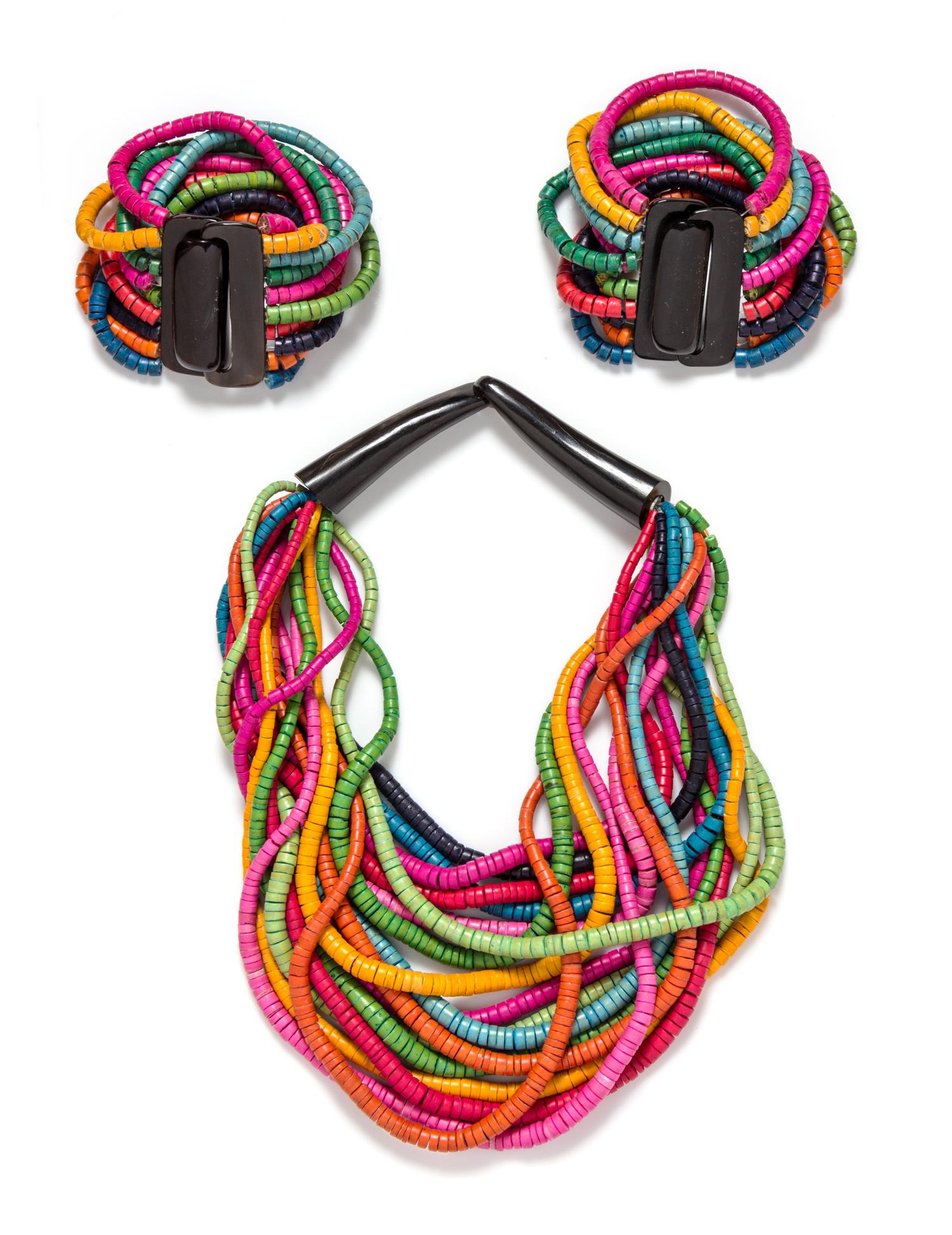 A Gerda Lynggaard for Monies Multicolor Bead Demi Parure,