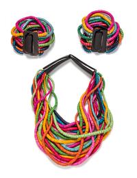 A Gerda Lynggaard for Monies Multicolor Bead Demi Parure,