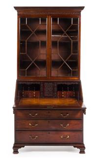 An Early George III Mahogany Secretary Bookcase Height 78 x width 38 x depth 18 inches. — THIRD QUARTER 18TH CENTURY