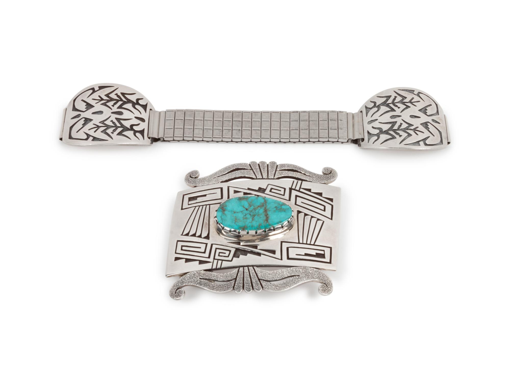 Lone Mountain Turquoise Belt Buckle, PLUS
