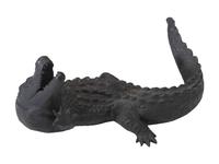 A Japanese Meiji Bronze Tiger and Alligator Sculptural Group