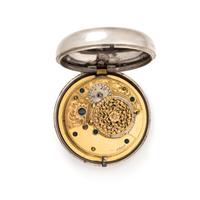 STERLING SILVER CALENDAR OPEN FACE POCKET WATCH