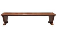 A Mahogany and Ebony Inlaid Library Table 138" W x 36" D x 33" H — United States, Early 20th Century