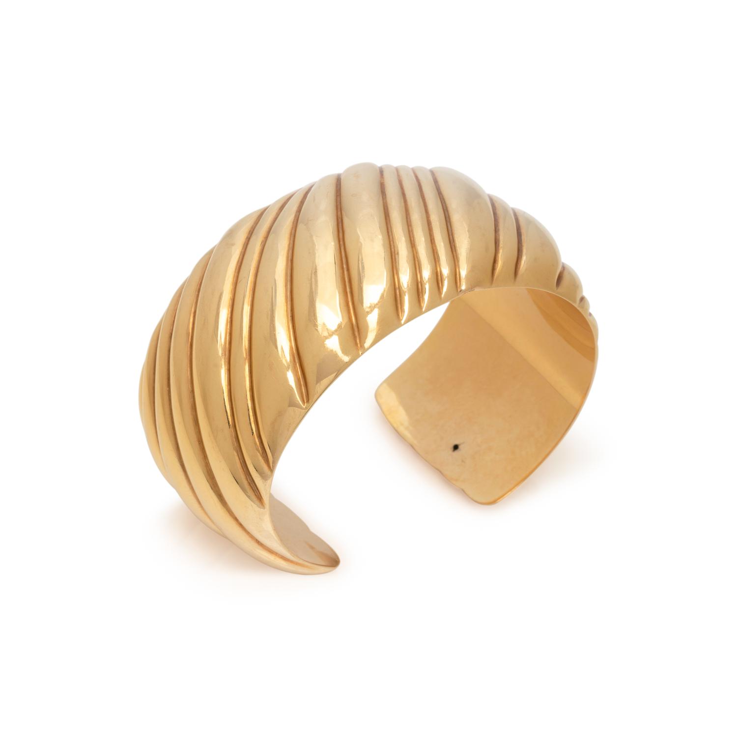 TIFFANY & CO., YELLOW GOLD CUFF BRACELET