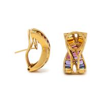 RAINBOW MULTIGEM BRACELET AND EARRINGS