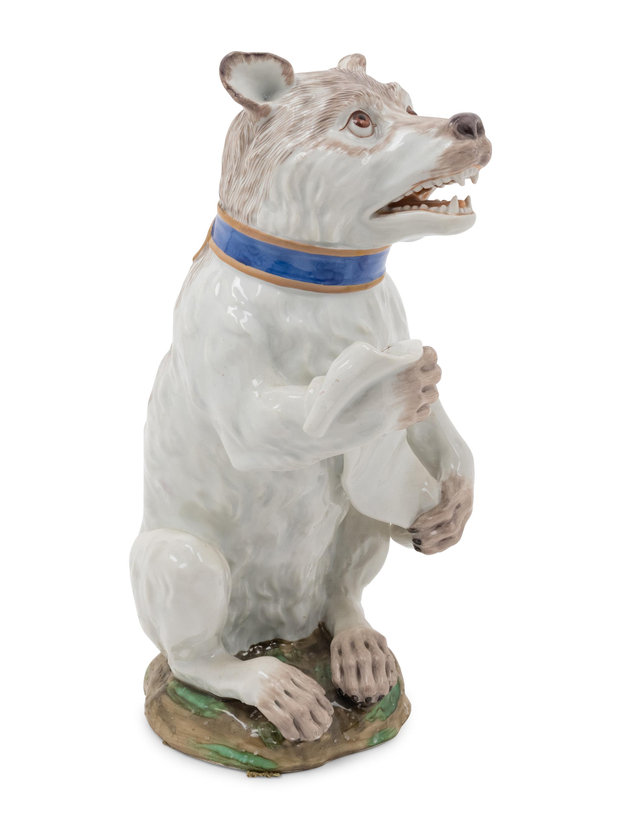 A Korzec Porcelain Dog Figure