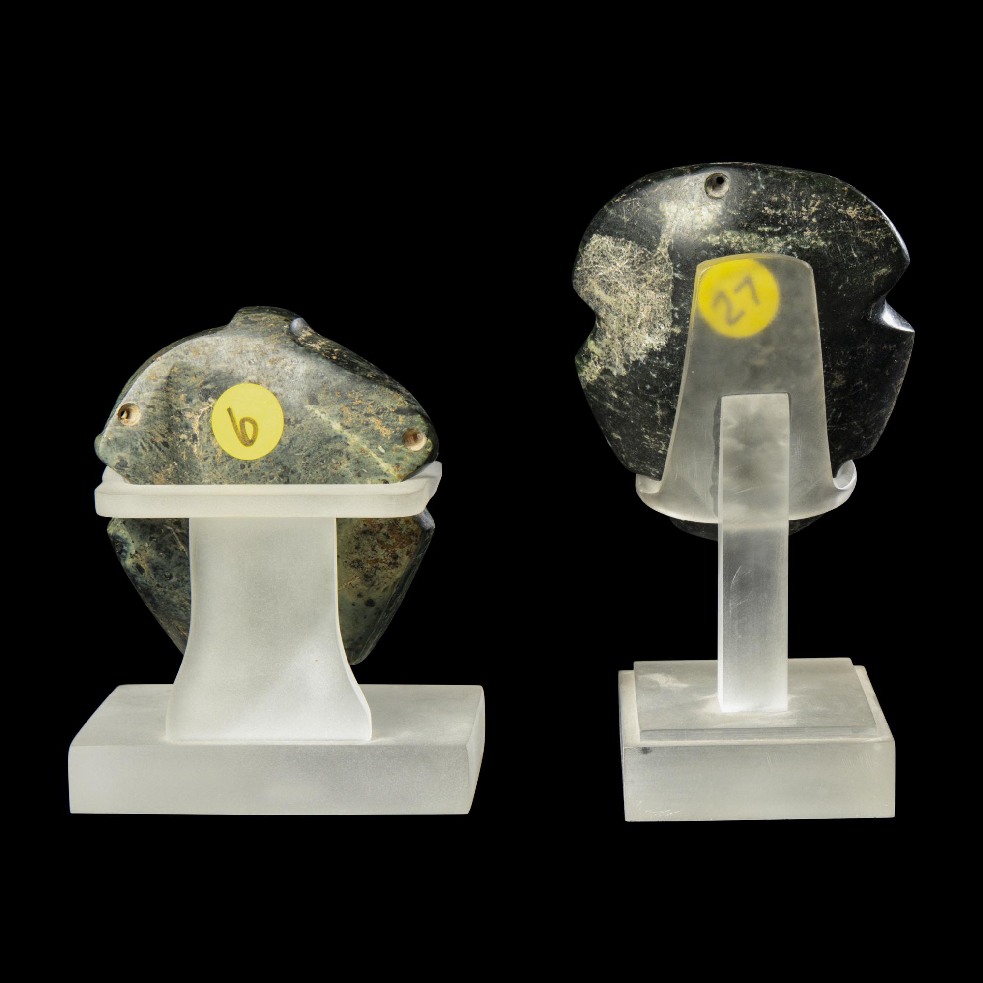 Two Mezcala Greenstone Masks