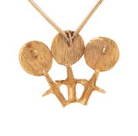 ERIC DE KOLB, YELLOW GOLD PENDANT NECKLACE
