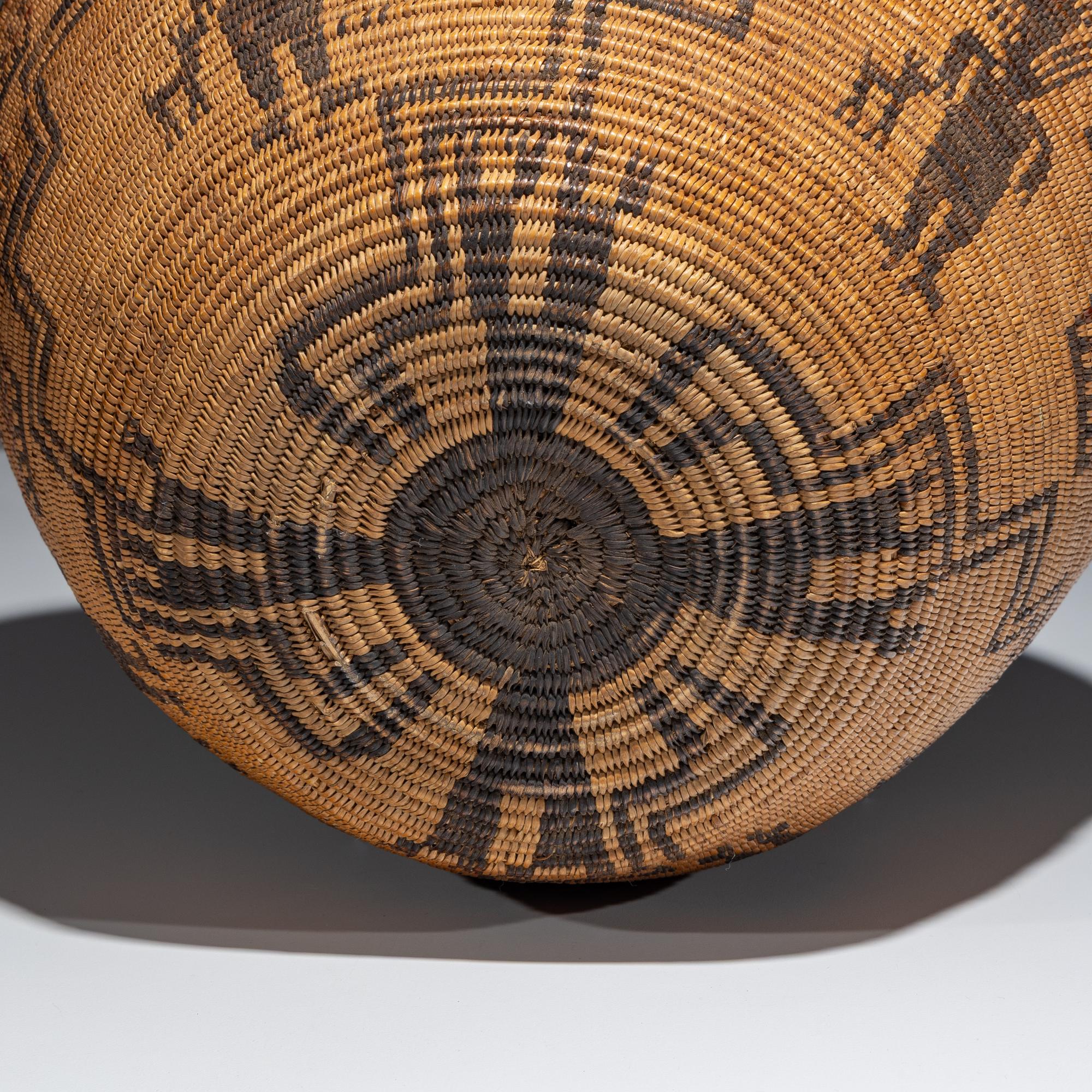 Apache Polychrome Figural Basket