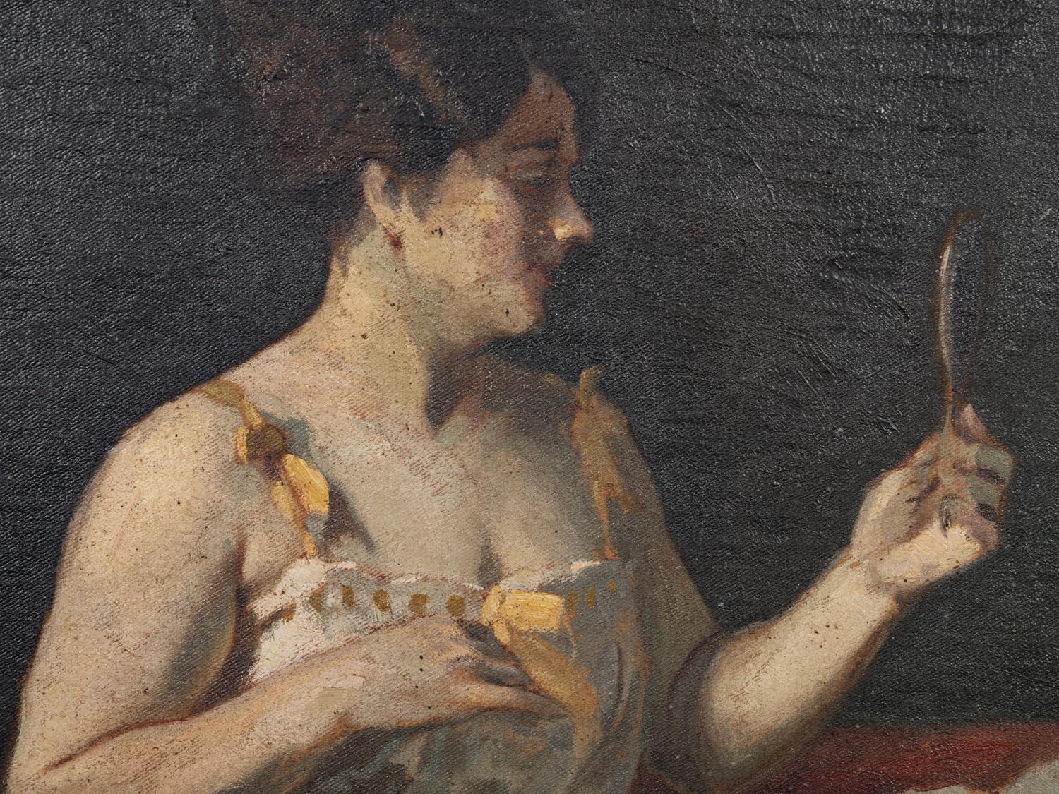 Seated Woman Holding a Mirror