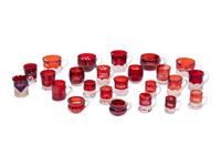 A Collection of Twenty-Four American Pressed Glass Mugs and Beakers