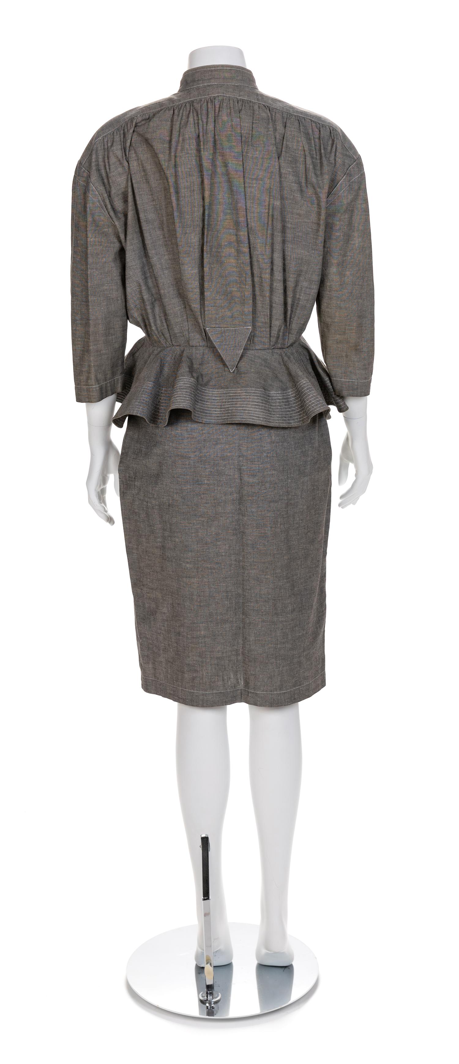 Thierry Mugler Blouse and Skirt, 1980-1990s Size label: 38