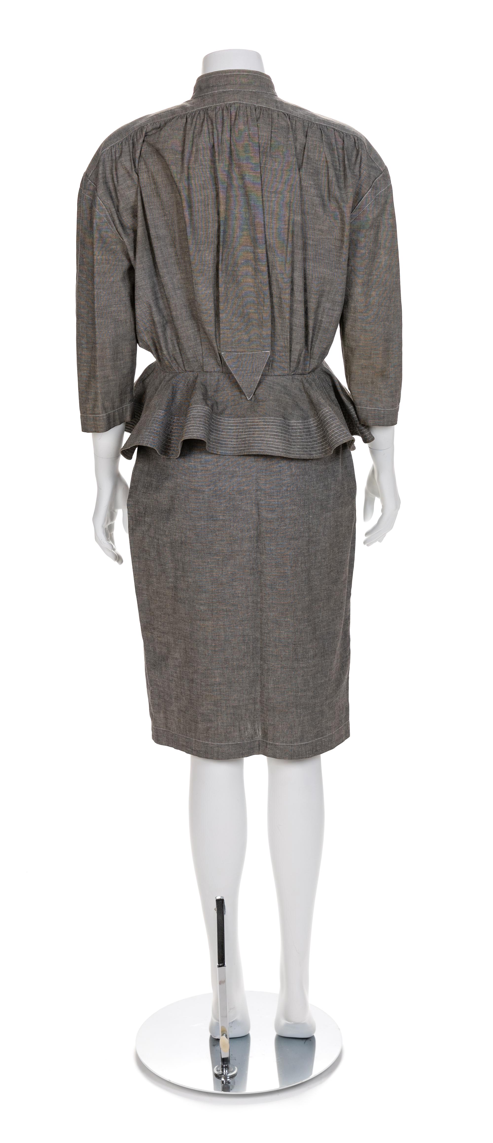 Thierry Mugler Blouse and Skirt, 1980-1990s Size label: 38