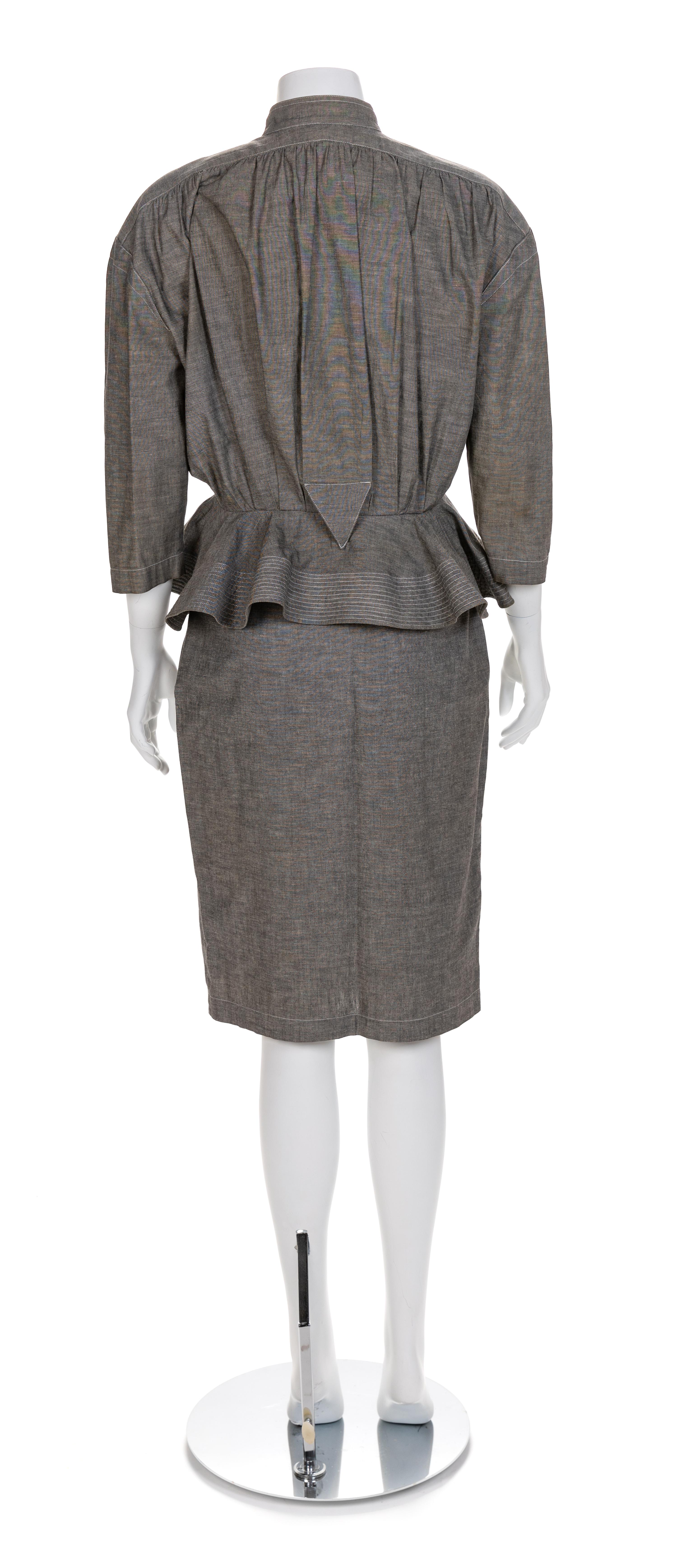 Thierry Mugler Blouse and Skirt, 1980-1990s Size label: 38