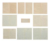 [CIVIL WAR]. Archive associated with the Lovell General Hospital, Portsmouth Grove, Rhode Island, incl. letters, manuscript menu, and items related to Lovell Hospital nurse Sarah Chauncy Woolsey (1835-1905).