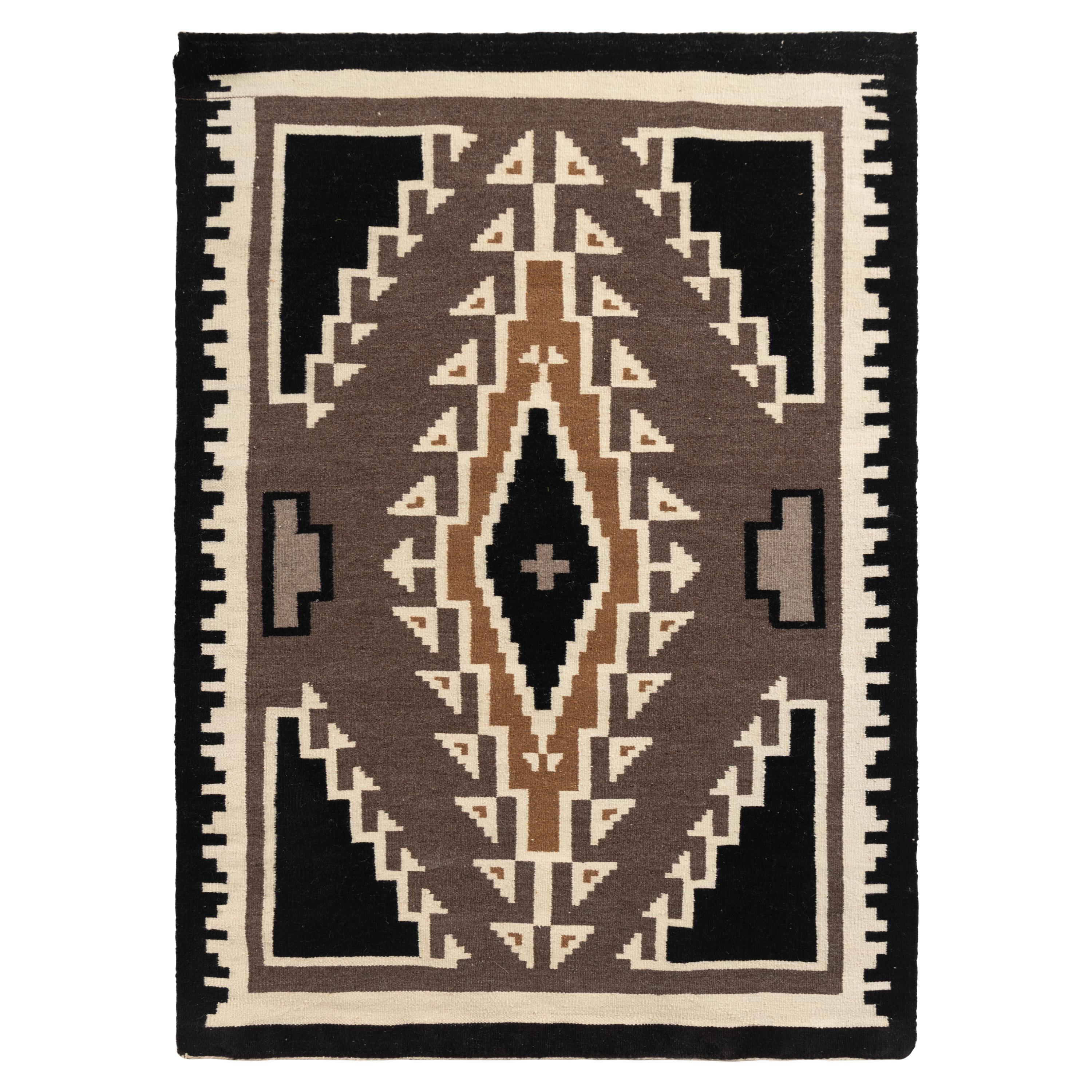 Navajo Two Grey Hills AND Storm Pattern Weaving [Rug]