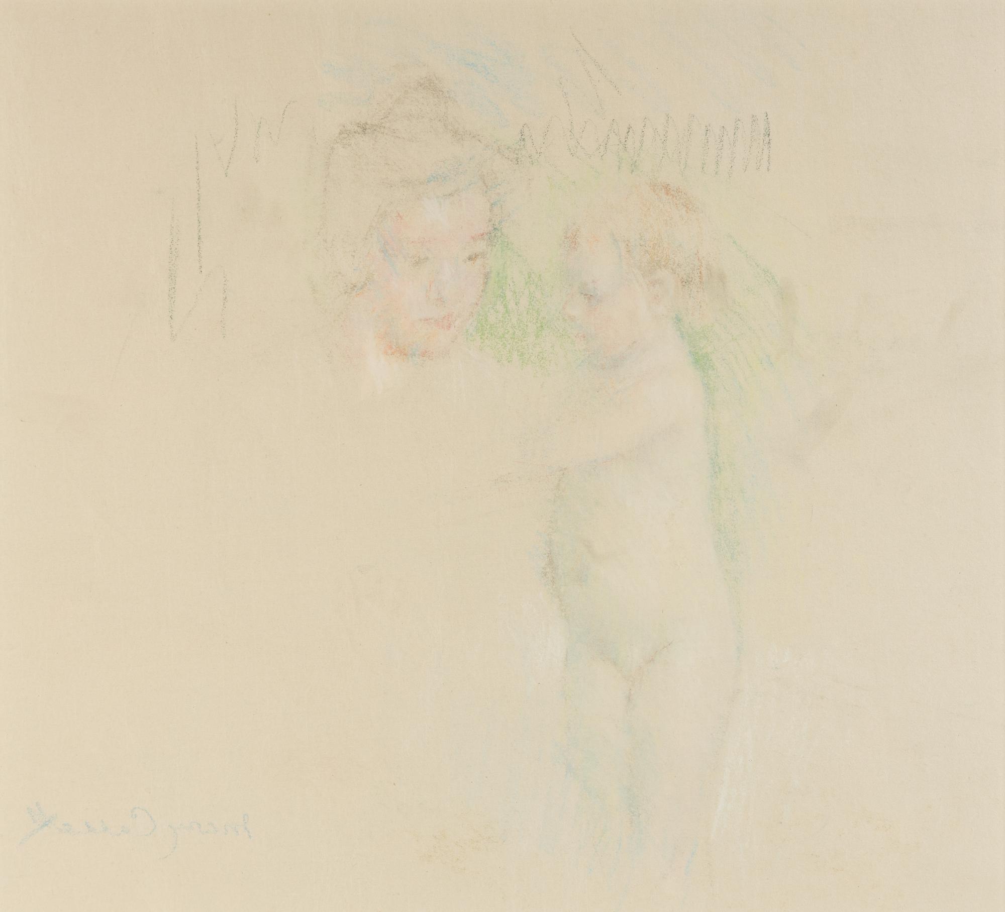 Nude Baby Standing Beside Mother, c. 1898-1899