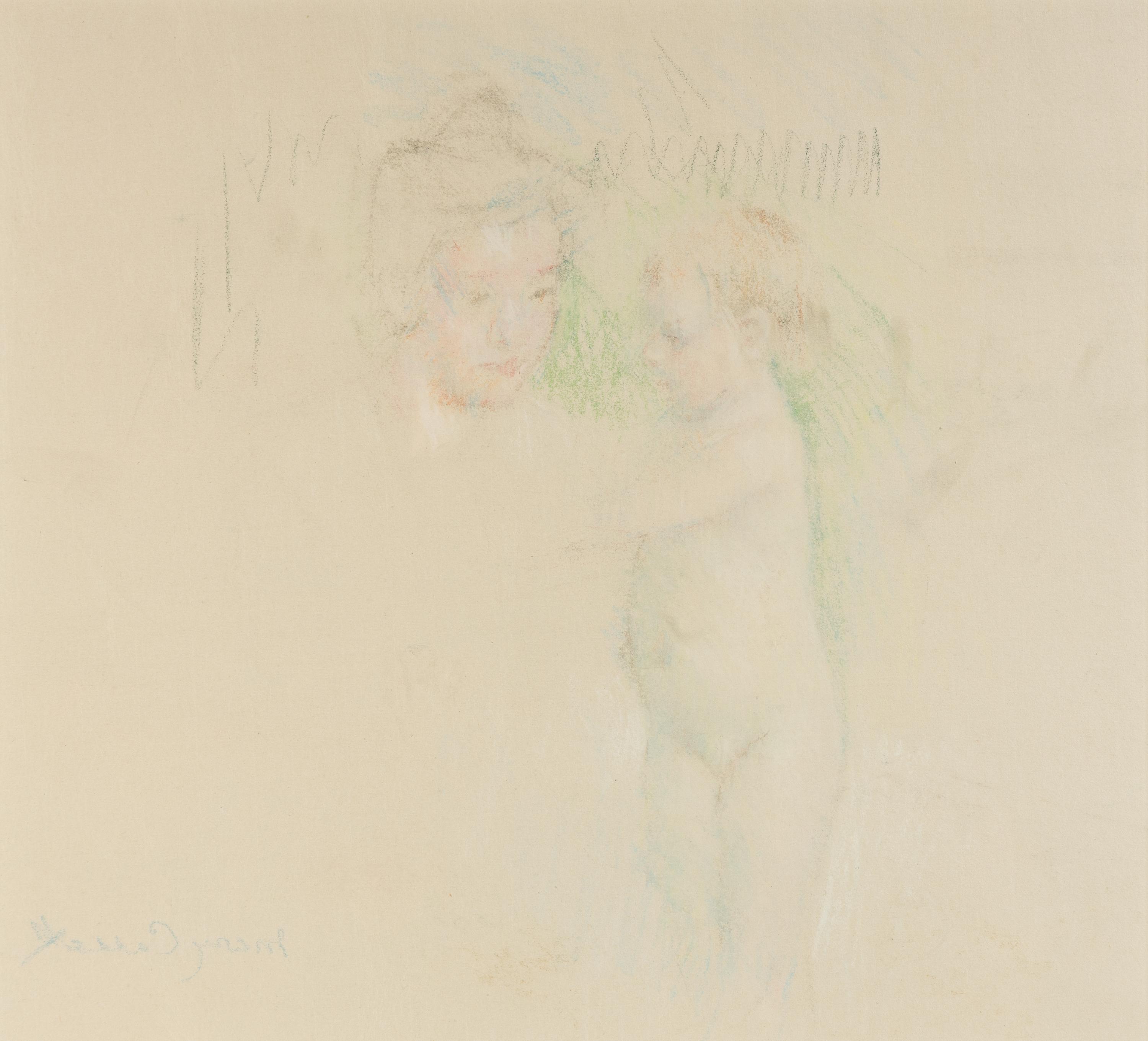 Nude Baby Standing Beside Mother, c. 1898-1899