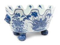 A Chinese Blue and White Porcelain Oval Monteith — 20TH CENTURY