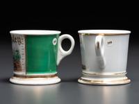 Two Open Touring Car Porcelain Shaving Mugs