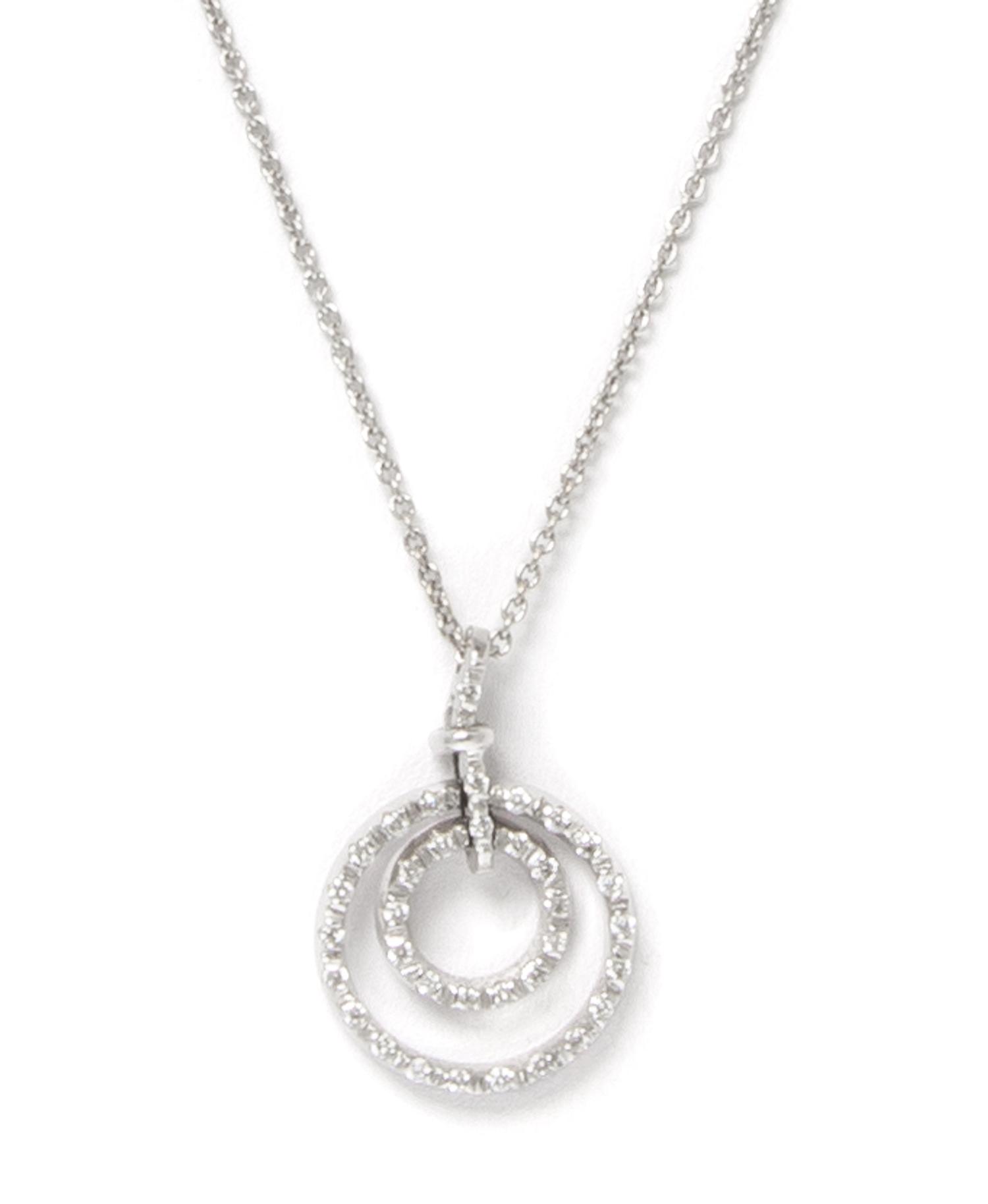 An 18 Karat White Gold and Diamond Double Circle Necklace, Roberto Coin, 3.60 dwts.